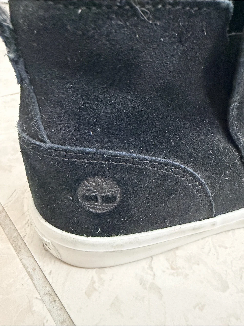 Women’s Timberland Black Suede Slip-On High-Top Sneakers